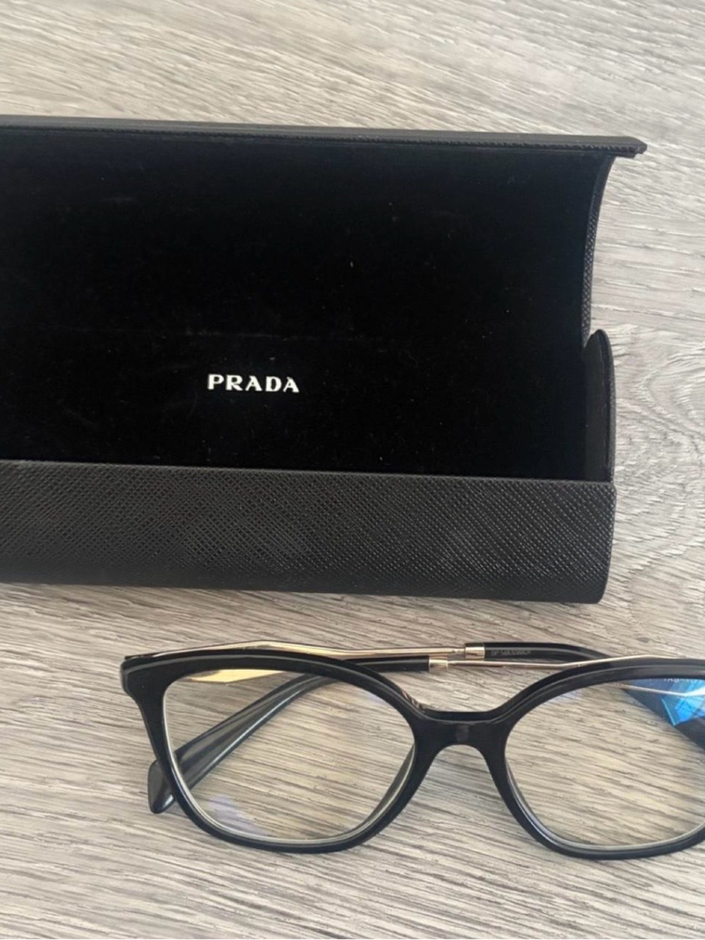 Prada Black Cat-Eye Optical Glasses